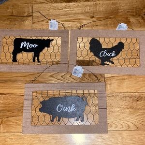 Brand new wooden signs